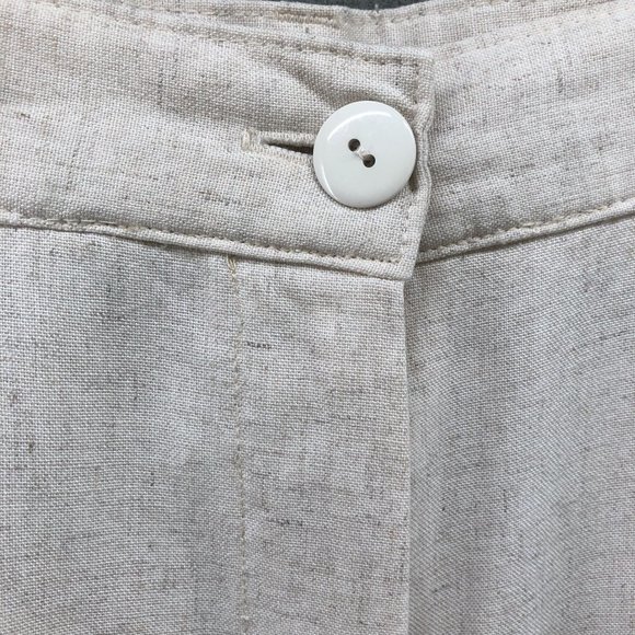 Vintage High Waisted Slub Cotton Breathable Relaxed Pants Womens Size 30 Oatmeal - Picture 9 of 12